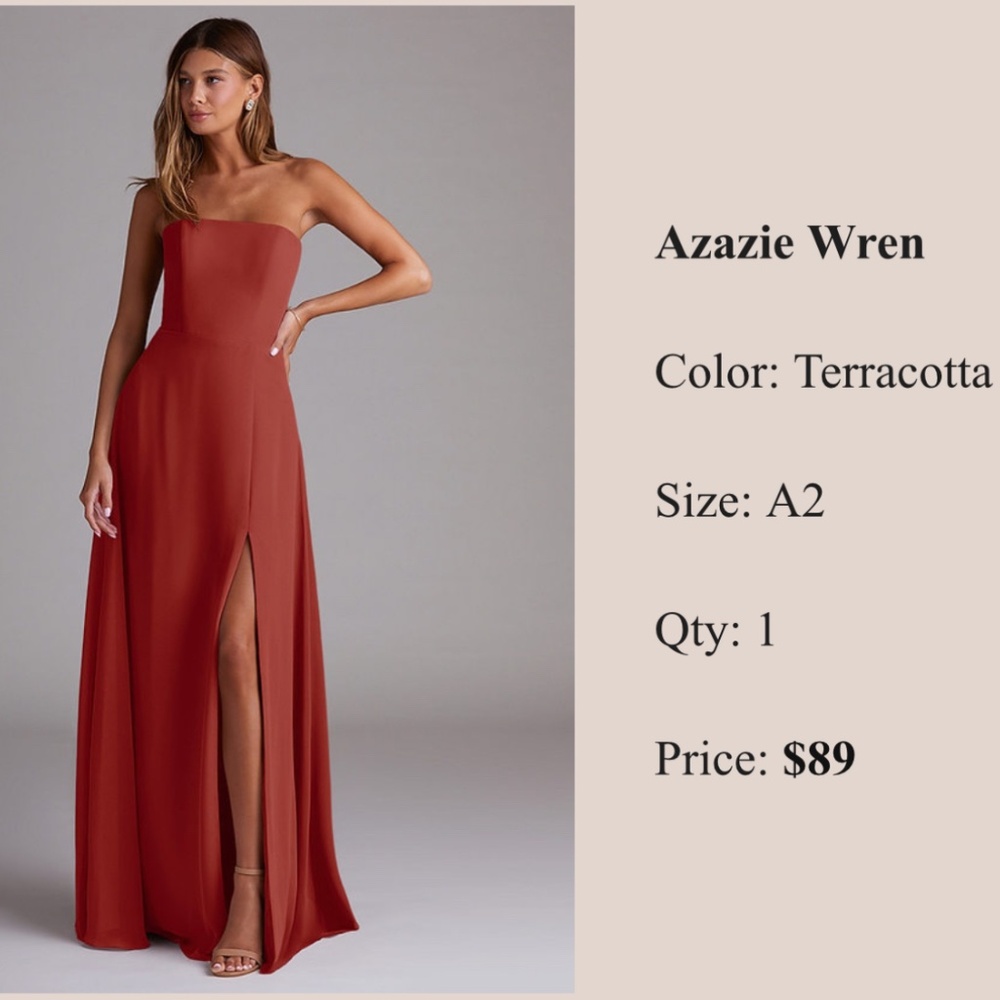 Azazie Terracotta Bridesmaid Dress